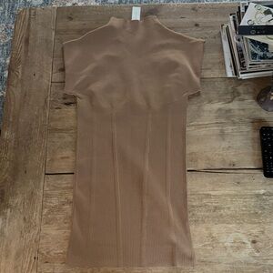 Anthropologie Tan Ribbed Women's Blouse